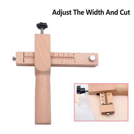 Wooden Leather Strip Cutter Belt Cord Cutting Tool For Craft Rope Making Work