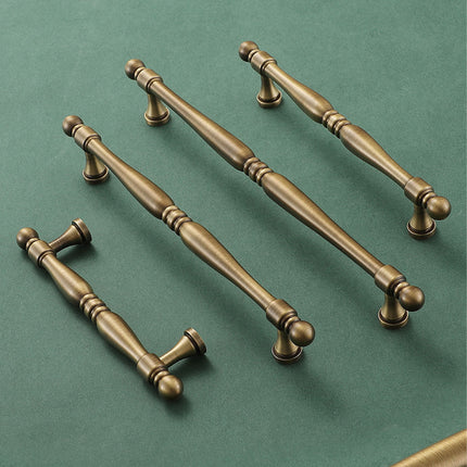 4 Sizes Copper Handles Simple Retro Cabinet Drawer Pulls for Wardrobe Door