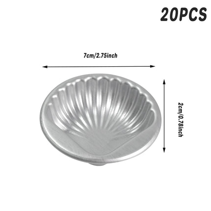 20pcs Shell Shape Baking Molds Pudding Cake Mold DIY Pastry Baking Tools Set