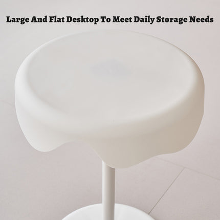 Cream Style Melted Edge Side Table Modern White Coffee Bedside Table Home Decor