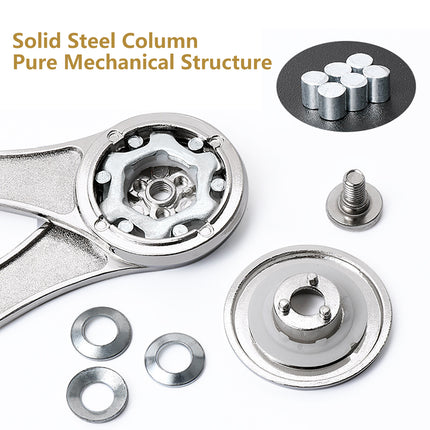 2 PCS Folding Lid Lift Up Stay Support Buffer Stop Hinge Silver With Soft-Close
