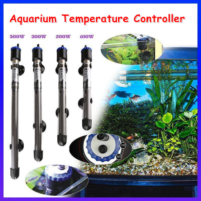 100W–500W Submersible Aquarium Temperature Regulator for Fish Tanks