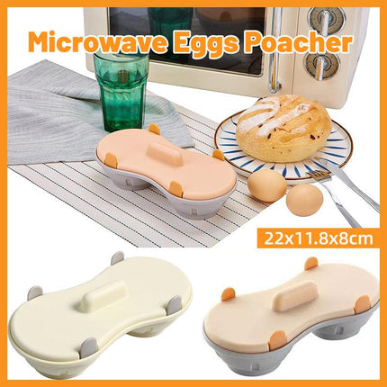 Microwave Egg Steamer With Lid Kitchen Egg Cooker Poacher Steam Box Container