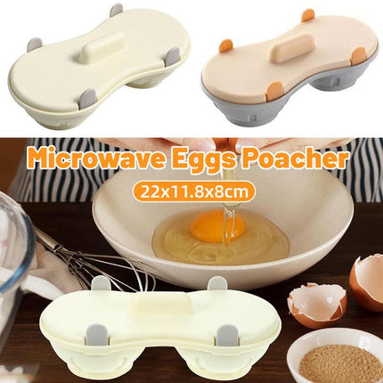 Microwave Egg Steamer With Lid Kitchen Egg Cooker Poacher Steam Box Container