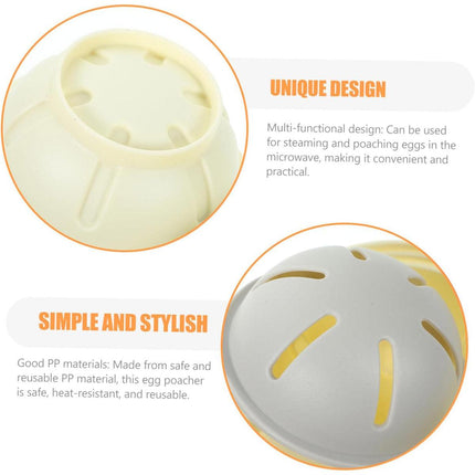 Microwave Egg Steamer With Lid Kitchen Egg Cooker Poacher Steam Box Container