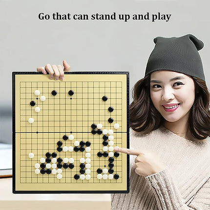 Magnetic Go Game Chess Set Foldable Portable Travel Home Game Toy