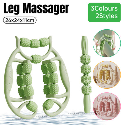 Ring and Stick Leg Massager Roller Set Muscle Relaxer Thigh Calf Tool