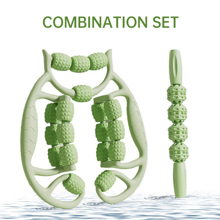 Ring and Stick Leg Massager Roller Set Muscle Relaxer Thigh Calf Tool