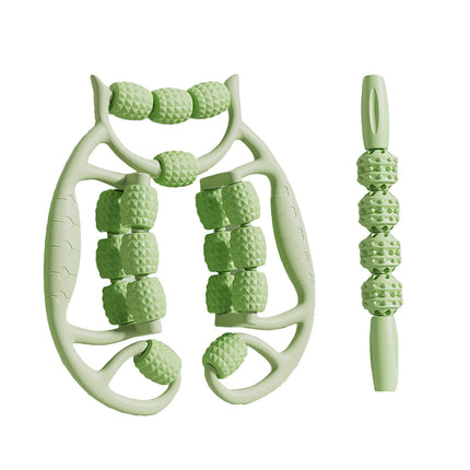 Ring and Stick Leg Massager Roller Set Muscle Relaxer Thigh Calf Tool