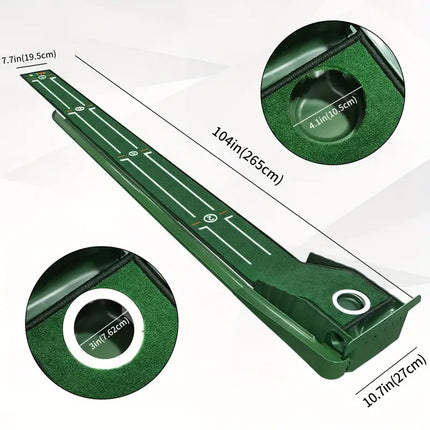 Golf Putting Mat Portable Mini Golf Practice Pad for Indoor Office Training Game