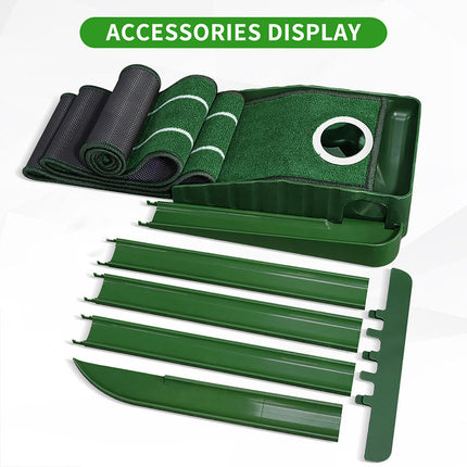 Golf Putting Mat Portable Mini Golf Practice Pad for Indoor Office Training Game