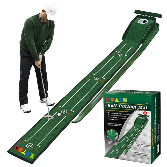 Golf Putting Mat Portable Mini Golf Practice Pad for Indoor Office Training Game
