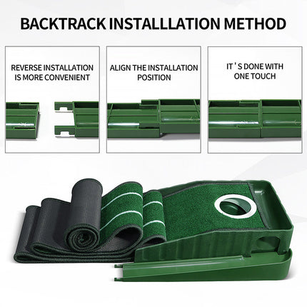 Golf Putting Mat Portable Mini Golf Practice Pad for Indoor Office Training Game