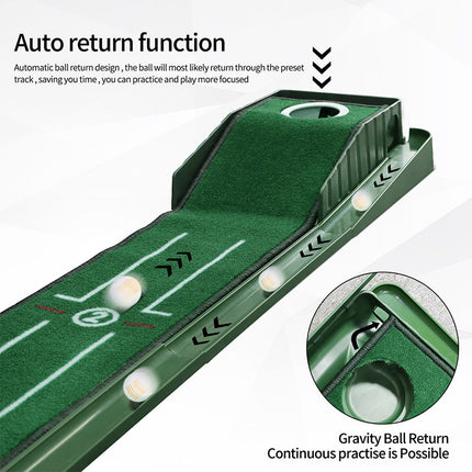 Golf Putting Mat Portable Mini Golf Practice Pad for Indoor Office Training Game