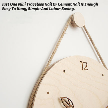 Creative Fashionable Log Wall Clock Natural Wood Colour Silent for Home Decor