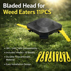11pc Rotary Trimmer Head Replacement Blades Kit for Weed Wacker String Trimmer