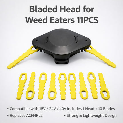 11pc Rotary Trimmer Head Replacement Blades Kit for Weed Wacker String Trimmer