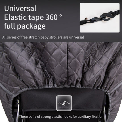 Stroller Cover Rainproof Breathable All Season Pram Protector with Mesh Vents