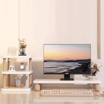 Desktop Computer Height Increasing Stand Desktop Storage Rack Elevated for Home