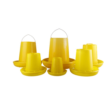 Chicken Feeder BucketPlastic Feeding Trough Bowl Farm Poultry Food Dispenser