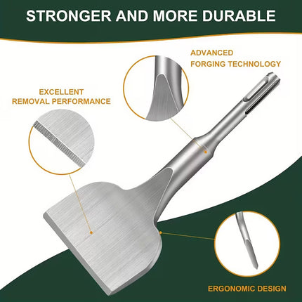 75mm Wide SDS Plus Tile Chisel 25 Degree Bent Shaft for Concrete Masonry Removal