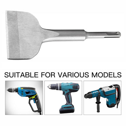 75mm Wide SDS Plus Tile Chisel 25 Degree Bent Shaft for Concrete Masonry Removal
