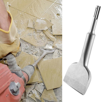 75mm Wide SDS Plus Tile Chisel 25 Degree Bent Shaft for Concrete Masonry Removal