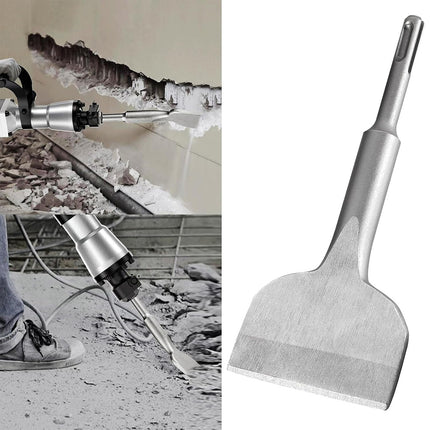 75mm Wide SDS Plus Tile Chisel 25 Degree Bent Shaft for Concrete Masonry Removal