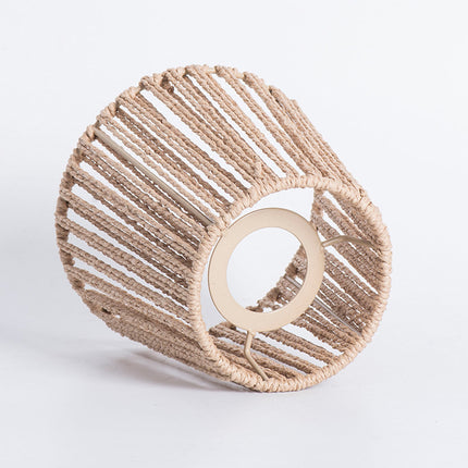 14cm Woven Paper Rope Lampshade Zen Style Khaki for Ceiling Pendant Light