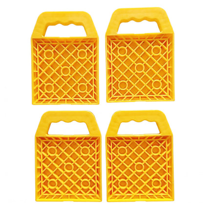Set of 4 RV Leveling Blocks Stackable Caravan Jack Stabiliser Pads with Handle