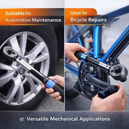 Adjustable Torque Wrench 72 Tooth Ratchet Automotive Bicycle Mechanic Tool
