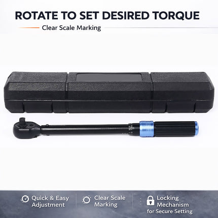 Adjustable Torque Wrench 72 Tooth Ratchet Automotive Bicycle Mechanic Tool