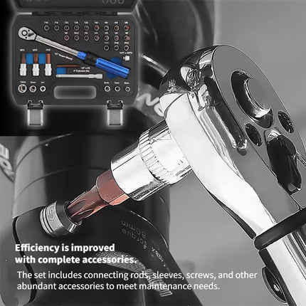 32 Piece Torque Wrench Set Sockets Bits Chrome Vanadium Automotive Mechanic Kit