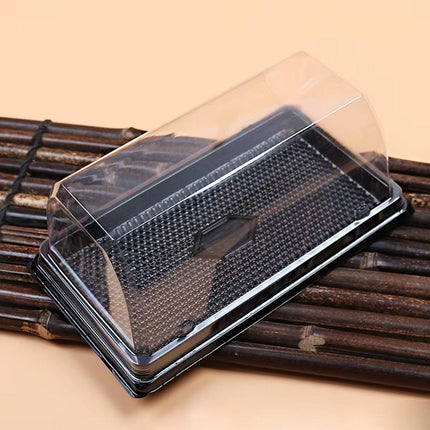 100pcs Transparent Long Arch Cake Box Baking Bread Omelet Packaging Container