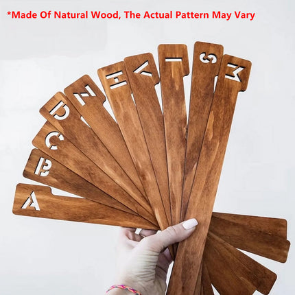 Wood Alphabet Bookmark A-Z Divider Home Vinyl Record Organizer Decorative Tool