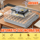 Egg Incubator Automatic Temperature Control 48 Eggs Large Capacity Farm Home Use