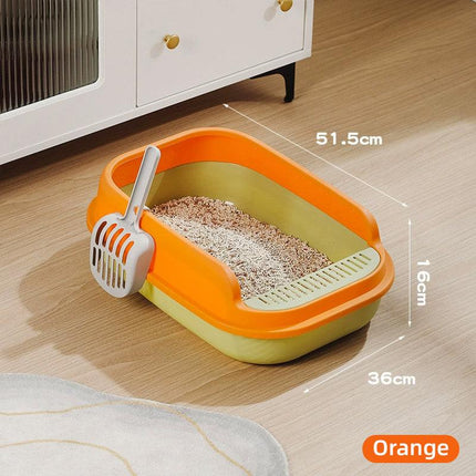 12L Semi Enclosed Large Cat Litter Box with Delivery Shovel Easy Clean Toilet