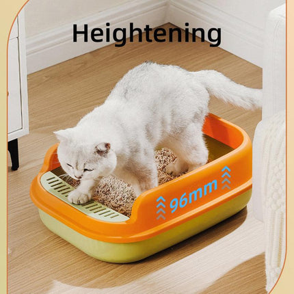 12L Semi Enclosed Large Cat Litter Box with Delivery Shovel Easy Clean Toilet