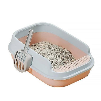 12L Semi Enclosed Large Cat Litter Box with Delivery Shovel Easy Clean Toilet