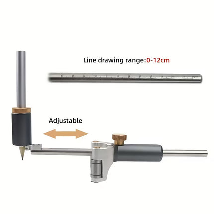 Woodworking Marking Gauge Straight and Curved Line Scriber Parallel Scribe Tool