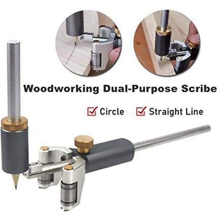 Woodworking Marking Gauge Straight and Curved Line Scriber Parallel Scribe Tool