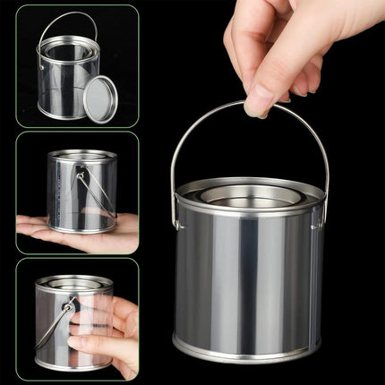 10pcs Cylinder Box with Iron Lid Round Bucket Candy Jar Storage Container