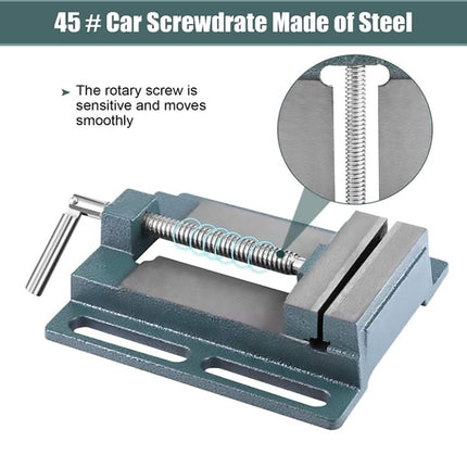 Precision Mini Drill Press Vise 3 Inch Flat Nose Bench Clamp Workpiece Tool