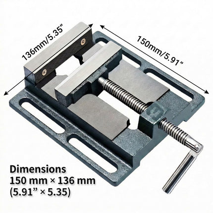 Precision Mini Drill Press Vise 3 Inch Flat Nose Bench Clamp Workpiece Tool