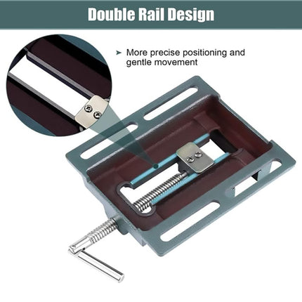 Precision Mini Drill Press Vise 3 Inch Flat Nose Bench Clamp Workpiece Tool