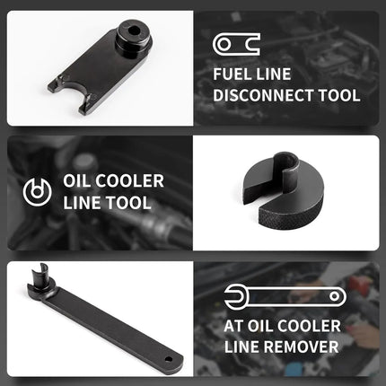 Automotive AC Fuel Line Disconnect Tool Kit Refrigerant Hose Removal Repair Set