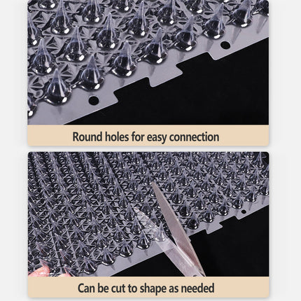 10PCS Cat Deterrent Mat Set with Soft Spikes Humane Fence and Surface Protector