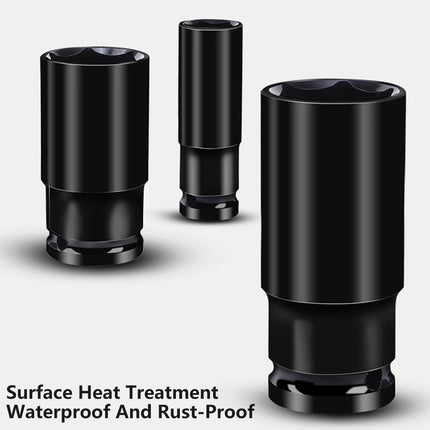 10pcs 8-24mm Impact Socket Set Metric Imperial Drive Air Garage Deep