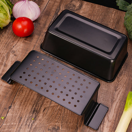 Non-stick Toast Box Loaf Bread Tin Pan Mold With Drain Tray Kitchen Baking Tool
