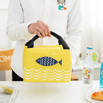 Portable Insulated Thermal Lunch Box Carry Tote Picnic Case Storage Bag 21x17x15cm